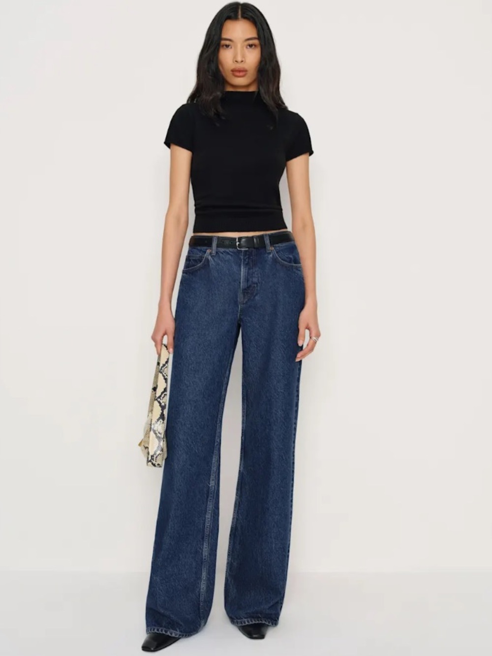 REFORMATION Jeans Cary Low Rise Slouchy Wide Leg Anthropologie in Cleary Size 29